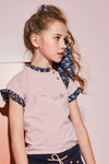 Meisjes Hair Scrunchy Scarf van NoNo in de kleur Navy Blazer in maat One Size.