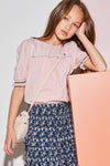 Meisjes Bag fake suede van NoNo in de kleur Rosy Sand in maat One Size.