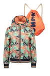 NoNo Recycled Polyester Bella hooded bomber jacket with additional bag