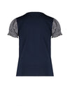 NoNo Kuran s/sl tshirt with Animal voile sleeves
