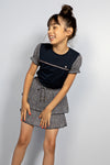 NoNo Kuran s/sl tshirt with Animal voile sleeves
