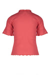 NoNo Keo rib tshirt 1/2 sl with ruffles+smocked neckcuff