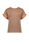 NoNo Kanou tshirt dots AOP with ruffled rib sleevecuff