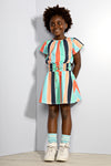NoNo Mickey sweat s/sl dress wide stripes