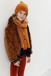 Meisjes Reversible hooded bomber jacket Bomby  van NoNo in de kleur Navy Blazer in maat 146-152.