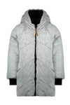 Meisjes Reversible half long hooded jacket Bay van NoNo in de kleur Jet Black in maat 158-164.