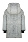 Meisjes Reversible half long hooded jacket Bay van NoNo in de kleur Jet Black in maat 158-164.