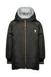 Meisjes Reversible half long hooded jacket Bay van NoNo in de kleur Jet Black in maat 158-164.