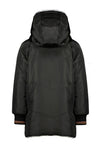 Meisjes Reversible half long hooded jacket Bay van NoNo in de kleur Jet Black in maat 158-164.