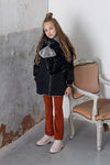 Meisjes Reversible half long hooded jacket Bay van NoNo in de kleur Jet Black in maat 158-164.