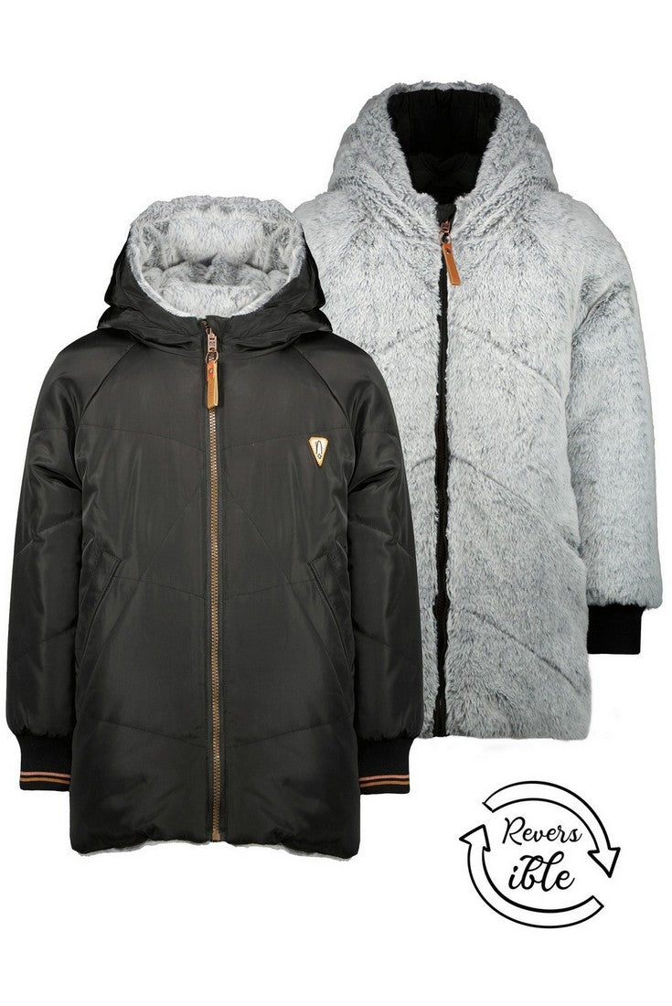 NoNo Reversible half long hooded jacket Bay