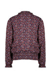 Meisjes Tessa blouse l/sl Batik Leopard AOP van NoNo in de kleur Vintage Rose in maat 134-140.