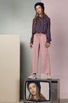 Meisjes Tessa blouse l/sl Batik Leopard AOP van NoNo in de kleur Vintage Rose in maat 134-140.