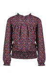 Meisjes Tessa blouse l/sl Batik Leopard AOP van NoNo in de kleur Vintage Rose in maat 134-140.