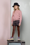NoNo Kate round neck sweater with raindrops print