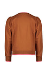 Meisjes Kate round neck sweater with embroidery van NoNo in de kleur Puppy in maat 134-140.