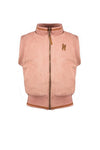 Meisjes Kence REVERSIBLE spencer with zipper van NoNo in de kleur Vintage Rose in maat 134-140.