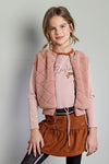 Meisjes Kence REVERSIBLE spencer with zipper van NoNo in de kleur Vintage Rose in maat 134-140.