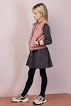 Meisjes Kence REVERSIBLE spencer with zipper van NoNo in de kleur Vintage Rose in maat 134-140.