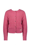 Meisjes Alou knitted button up cardigan l/sl van NoNo in de kleur Phlox Pink in maat 134-140.
