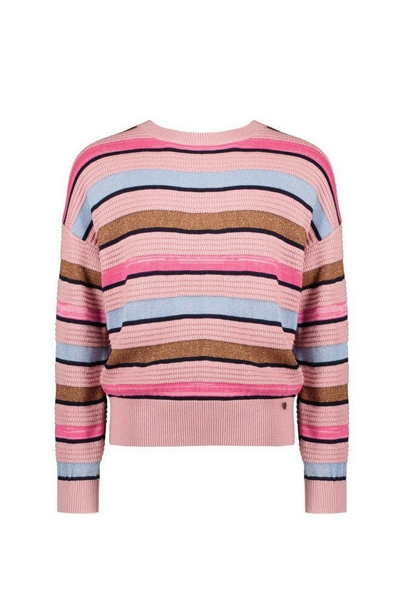 NoNo Kes knitted striped sweater l/sl
