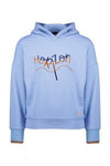 Meisjes KumyB hooded sweater with embroidery van NoNo in de kleur Lavender in maat 134-140.