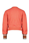 Meisjes Amber knitted solid cardigan van NoNo in de kleur Winter Coral in maat 134-140.