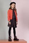 Meisjes Amber knitted solid cardigan van NoNo in de kleur Winter Coral in maat 134-140.