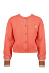Meisjes Amber knitted solid cardigan van NoNo in de kleur Winter Coral in maat 134-140.