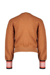 Meisjes Amber knitted solid cardigan van NoNo in de kleur Puppy in maat 134-140.