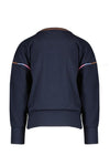Meisjes Kiz tshirt l/sl with embroidery van NoNo in de kleur Navy Blazer in maat 134-140.
