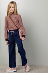 Meisjes Kean turtle neck tshirt l/sl  van NoNo in de kleur Puppy in maat 134-140.