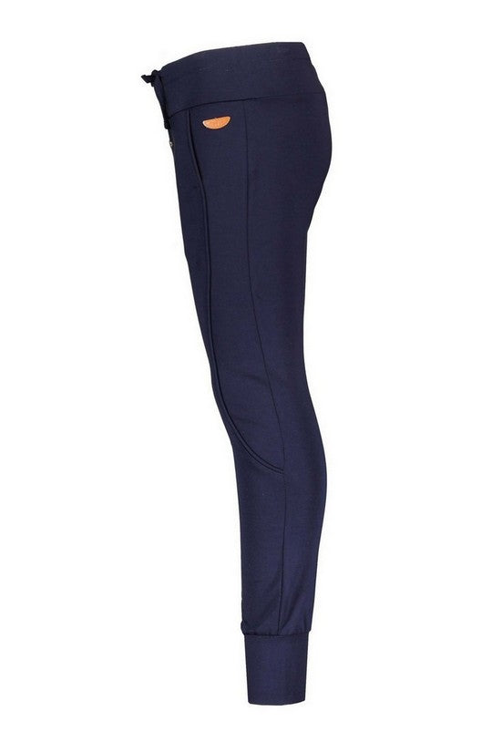 Meisjes Soso full interlock pants  van NoNo in de kleur Navy Blazer in maat 134-140.