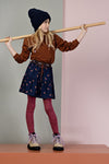 Meisjes Nomy short skirt  AOP van NoNo in de kleur Navy Blazer in maat 134-140.