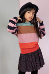 Meisjes Neille skirt short Tulips AOP van NoNo in de kleur Antracite in maat 134-140.