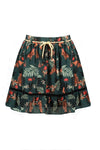 Meisjes Nona short skirt Forest AOP van NoNo in de kleur Winter Smaragd in maat 134-140.