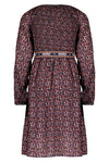 Meisjes Maya mid long dress AOP van NoNo in de kleur Vintage Rose in maat 134-140.