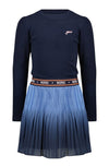 Meisjes Mika dress with plissee skirtpart van NoNo in de kleur Lavender in maat 134-140.