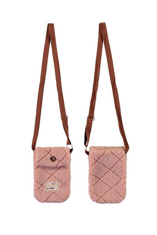 NoNo Diamond allover teddy fur bag