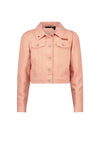 Meisjes Dove stretch babycord jacket with puffed sleeves van NoNo in de kleur Rosy Ginger in maat 134-140.