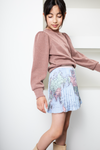 NoNo Kilan lurex pique sweater long sleeve with puffed sleeves