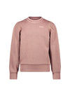 Meisjes Kilan lurex pique sweater long sleeve with puffed sleeves van NoNo in de kleur Rosy Ginger in maat 134-140.