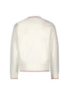 Meisjes Kessa round neck sweater with embroidered dandelions at chest van NoNo in de kleur Snow White in maat 134-140.