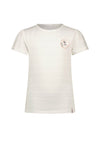 Meisjes Kamsi pointelle jersey tshirt s/sl van NoNo in de kleur Snow White in maat 134-140.