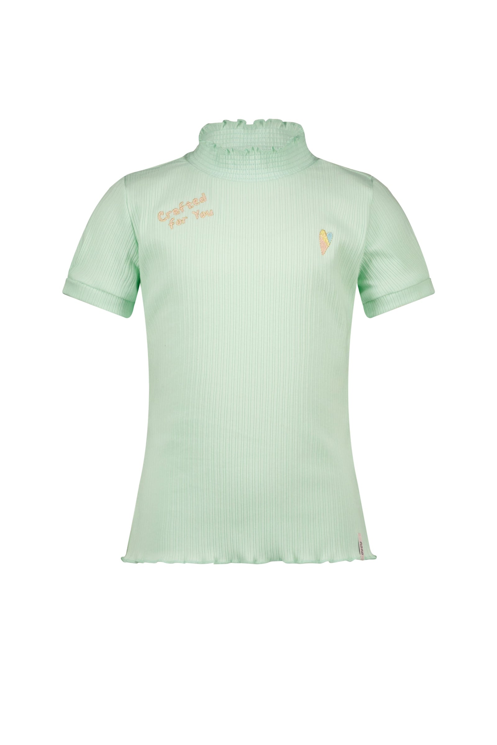 NoNo Keo rib tshirt short sleeve with smocked neck