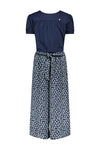Meisjes Sulai jumpsuit with fancy back van NoNo in de kleur Navy Blazer in maat 134-140.
