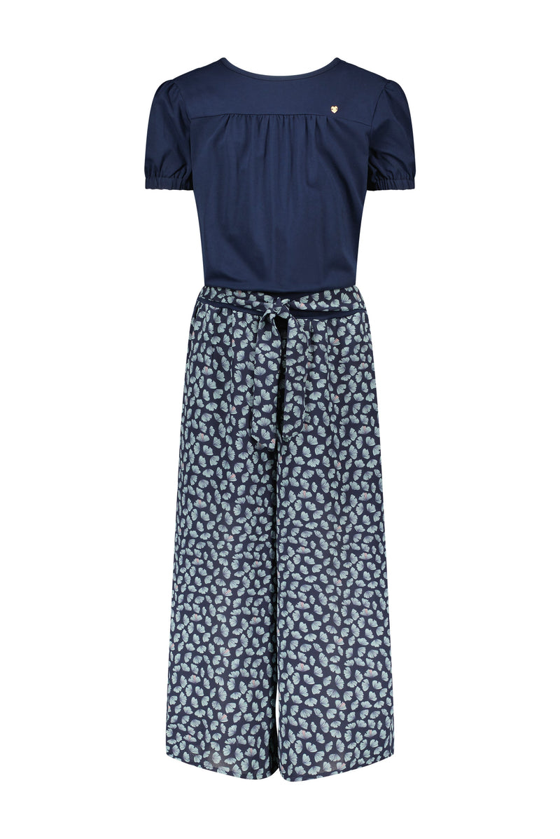 Meisjes Sulai jumpsuit with fancy back van NoNo in de kleur Navy Blazer in maat 134-140.