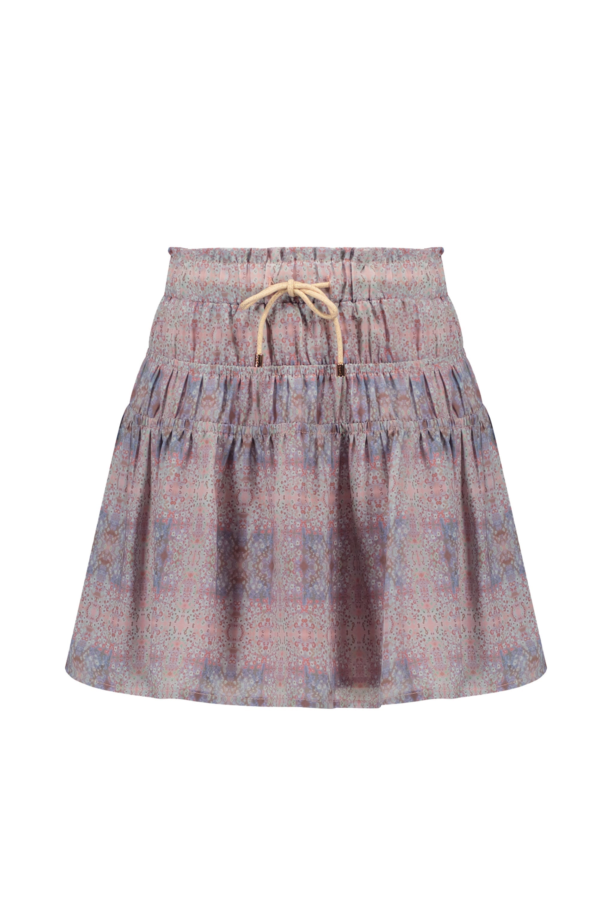 Meisjes NellieB short skirt with elasticated details van NoNo in de kleur Rosy Ginger in maat 134-140.