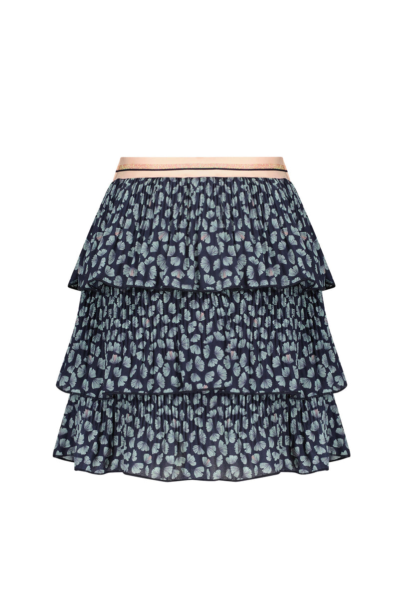 Meisjes Nika 3 layered short skirt van NoNo in de kleur Navy Blazer in maat 134-140.