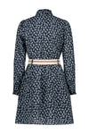 Meisjes Milau button up dress with smock details+elasticated belt van NoNo in de kleur Navy Blazer in maat 134-140.